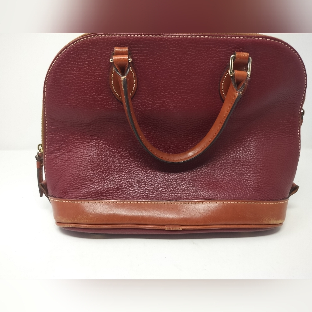 Dooney & Bourke Pebble Grain Zip Zip Satchel Bordeaux in great condition - Picture 7 of 16